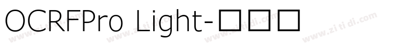 OCRFPro Light字体转换